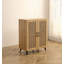 Armoire de rangement en rotin naturel double