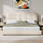 Boucle Upholstered Platform Bed with Headboard, Cloud Bed Frame, Soft Rounded Corners-1972014563-1972014575