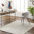 Rectangle Makila Abstract Machine Woven Polyester/Polypropylene Area Rug in Light Gray/Beige-1258515940