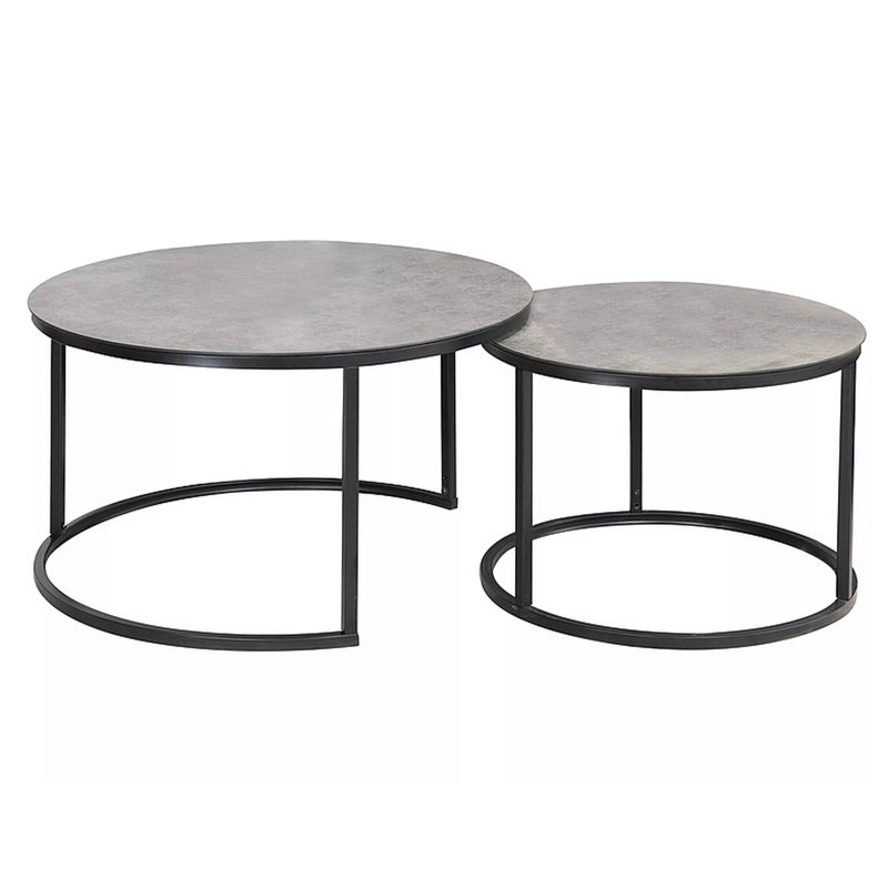 Arien Frame Coffee Table, Grey, 45cm H x 80cm W x 80cm  D