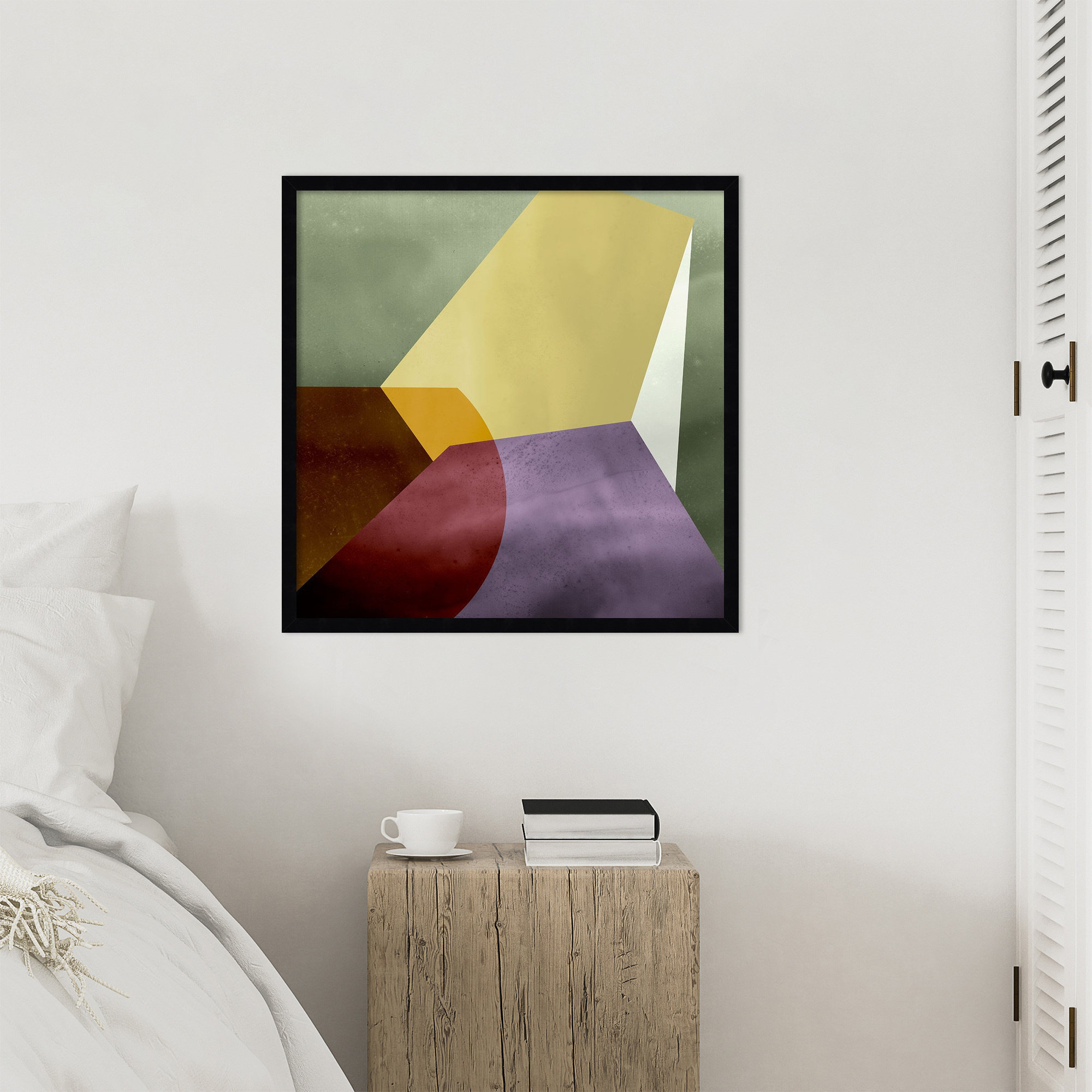 Essentially Minimal VI by Flagler Wood Framed Wall Art Print, 25" H x 25" W, Black
