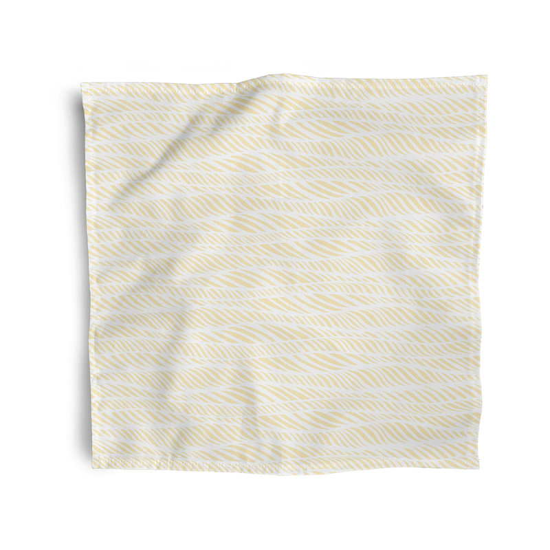 Natanael Polyester Abstract Square Napkin, Yellow