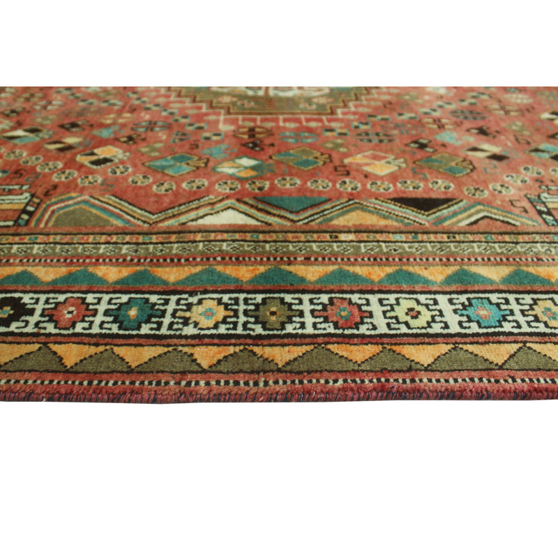 Keamber One-of-a-Kind 5'3" x 8'6" 1980s Rectangle Wool Area Rug in Green
