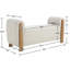 Banc rembourré avec pieds en bois massif, banc de salon-117205551