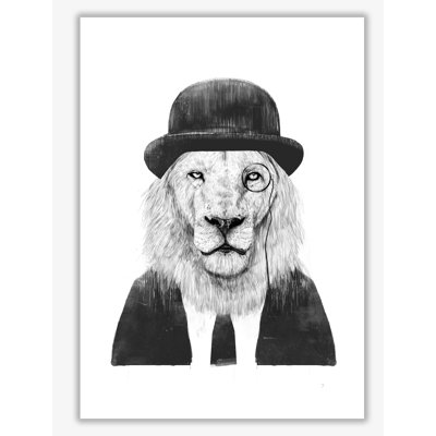 Sir Lion by Mercedes Lopes Charro - Single Picture Frame Print