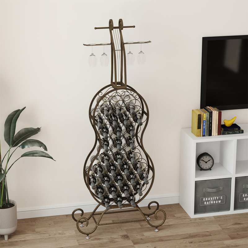 Cello Shape Wine Bakers Rack