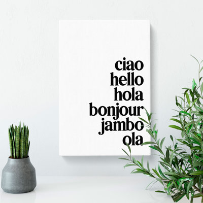 Language Of Hello - Wrapped Canvas