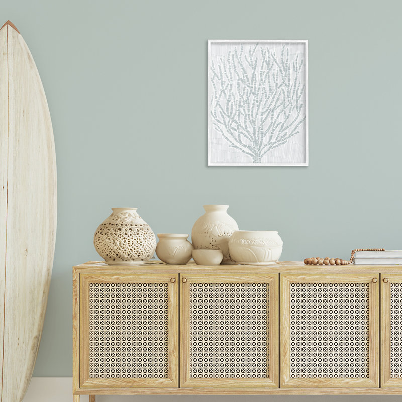 «Giclee Art» par Jetty Home, LLC, Estampe numérique encadrée blanc bord de mer, H 30 po x l 24 po