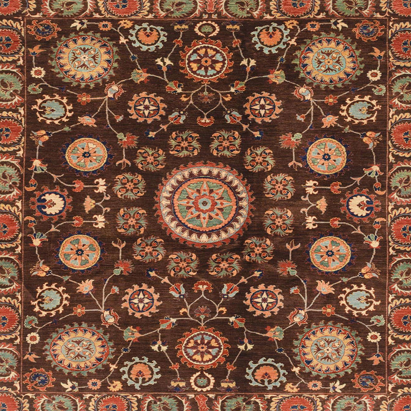 Tapis abstrait moderne 3900, Carré 6 pi