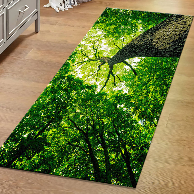 Stylish Geometric Pattern Non Woven Soft Type Printed Rug in Vibrant Tones Ideal for Enhancing the Aesthetic of Any Room
