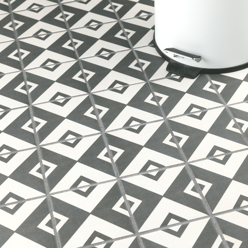 Mini carreau de céramique à motif de mur 4 po x 4 po Twenties Vertex