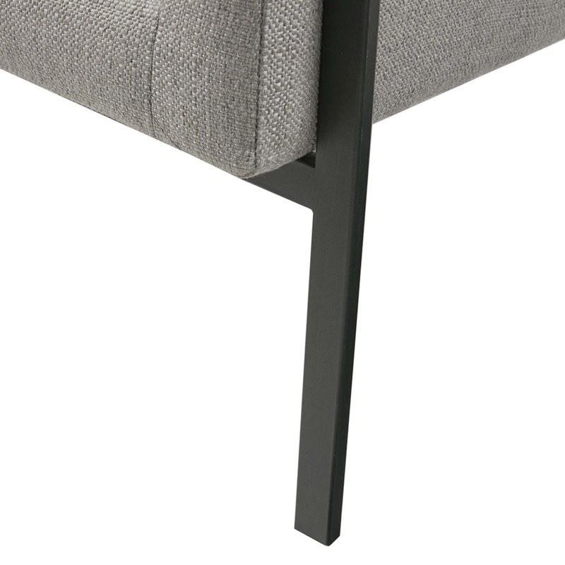 Chaise d'appoint rembourrée avec pieds en métal