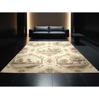 Tapis moelleux moelleux de style rétro Cropsey