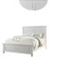 Lit contemporain très grand avec sommier tapissier requis et tête de lit en contreplaqué blanc moderne confortable-1866132724