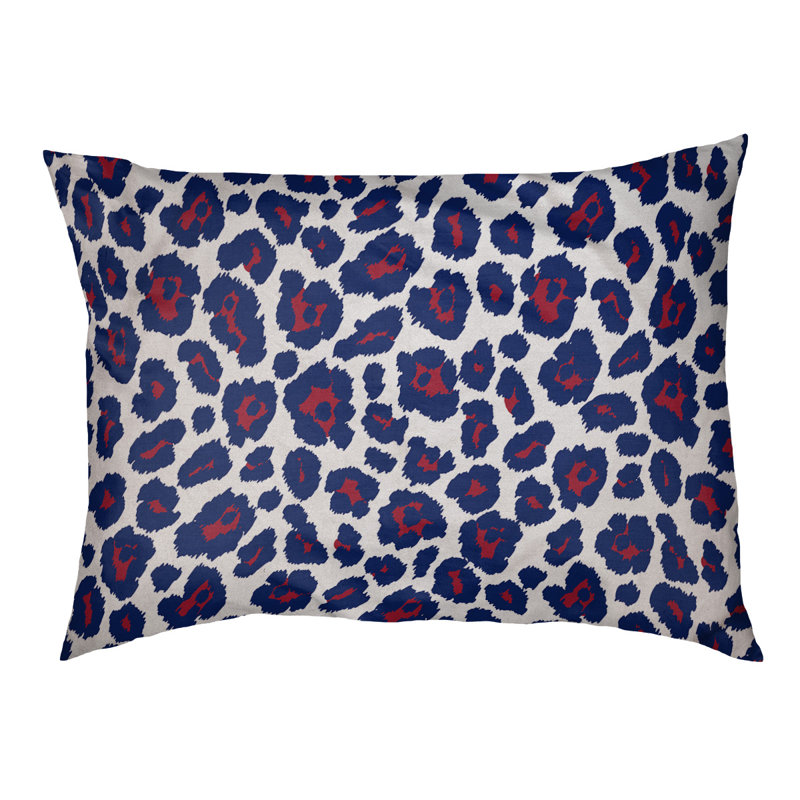 Coussin extérieur New York Fly Throwback, Grand (l 30 po x P 40 po x H 5 po), Blanc / rouge / bleu foncé