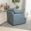 Fauteuil d'appoint et canapé-lit simple en chenille de 38 po de largeur, siège confortable pour le salon et la chambre à coucher, bleu (ensemble de 2)-2041542033