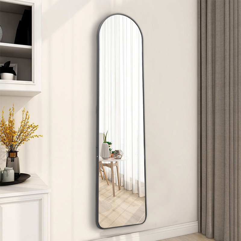 Lourinda Metal Framed Full Length Mirror, 150 cm H x 50 cm W, Black