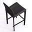 Tabouret de bar H 26 po entièrement assemblé, tabouret de bar rembourré en cuir Saddle avec siège rembourré, tabouret de bar à hauteur de comptoir avec repose-pieds à cadre en métal pour îlot de cuisine, noir-2110765625-2110897004
