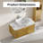 Absher 36'' Floating Oak Bathroom Vanity With Rectangular Marble Sink, Sensor LED & Drawer-678395463