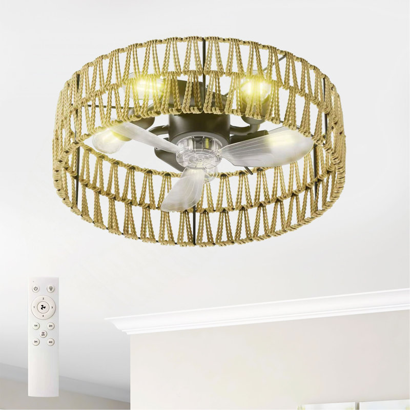 Ventilateur de plafond Blades avec télécommande, ventilateur encastré à profil bas pour cuisine