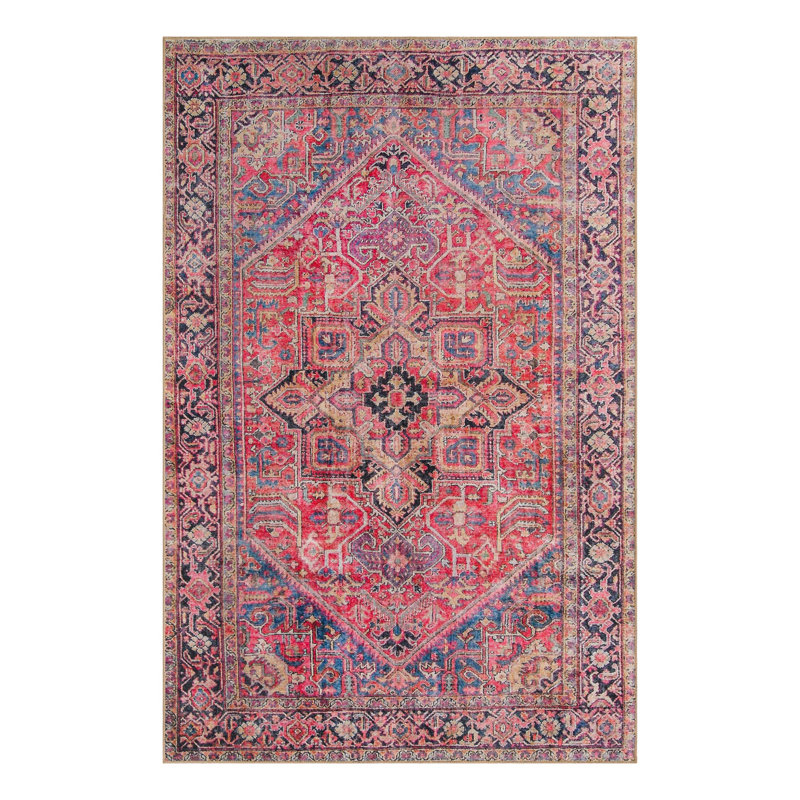 Prague Chenille Oriental Indoor Rug, Rectangle 6'1" x 9'