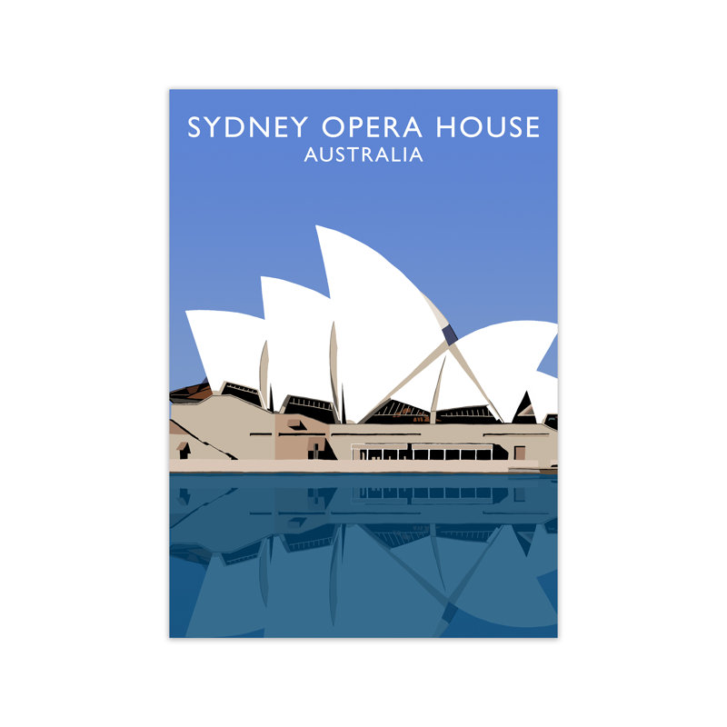 Sydney Opera House Australia by Richard O'Neill - Print, 29.7cm H x 21cm W x 3cm D, Unframed