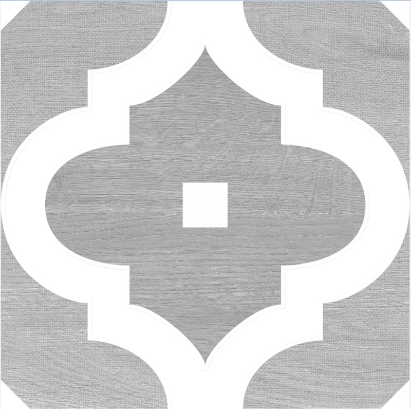 Larissa Deco 10x10 Porcelain Wood Look Wall & Floor Tile, Gray/White