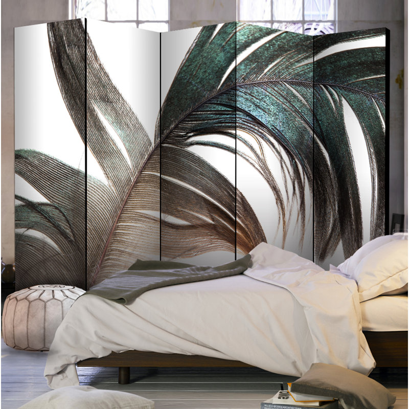 Merlene Solid Wood Folding Room Divider, 5
