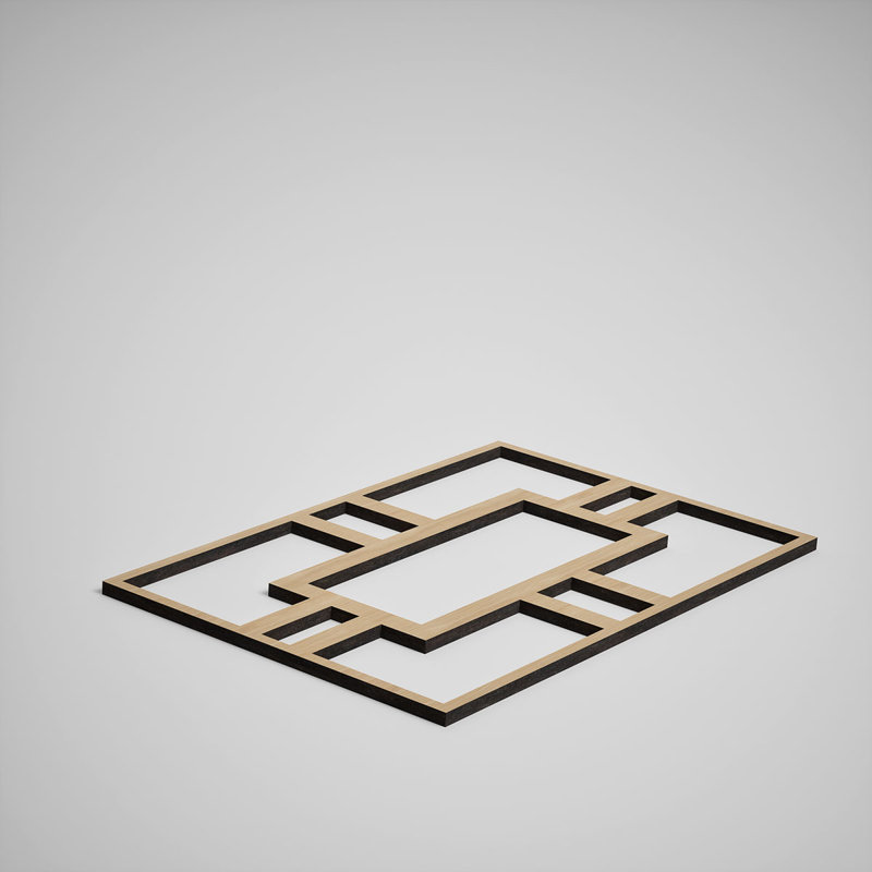 Petits panneaux muraux décoratifs en bois Hastings, petit, l 7 1/2 po x H 11 3/8 po x T 3/8 po, chêne blanc