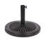  Base de parasol d'extérieur en résine noire avec détails moulés, support résistant aux intempéries, noir