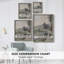 Impression florale vintage encadrée LIX - bois massif-1719173253