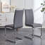 Modern Faux Leather Cantilever Dining Chairs with Chrome Base (Set of 2)-1474587520
