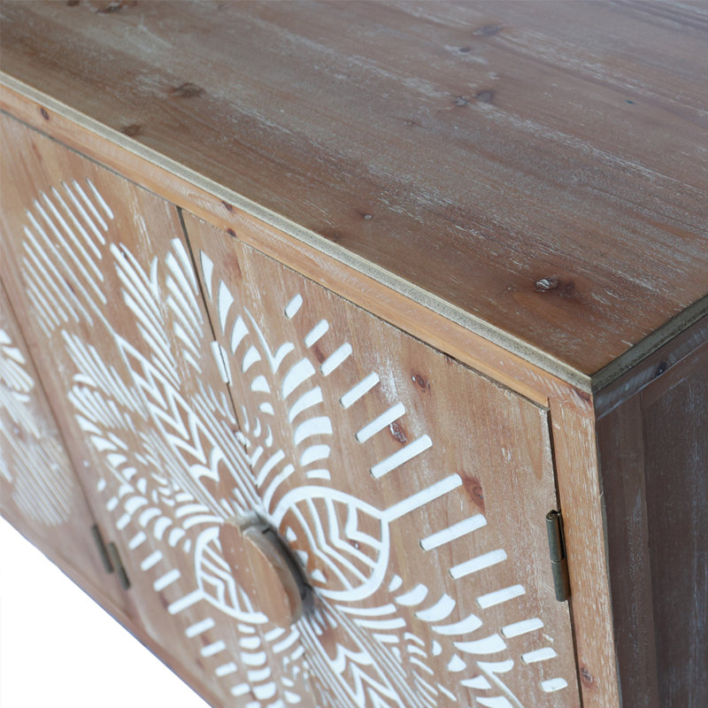 Buffet en bois 4 portes, buffet brun