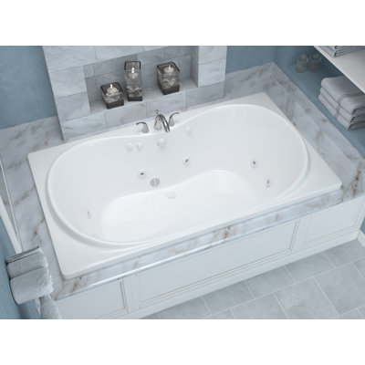 Salina 67.19'' x 33.19'' Drop-In Acrylic Bathtub