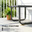 Outsunny Metal Garden Coffee Table Outdoor Side Table 45 x 45 x 33 cm Black