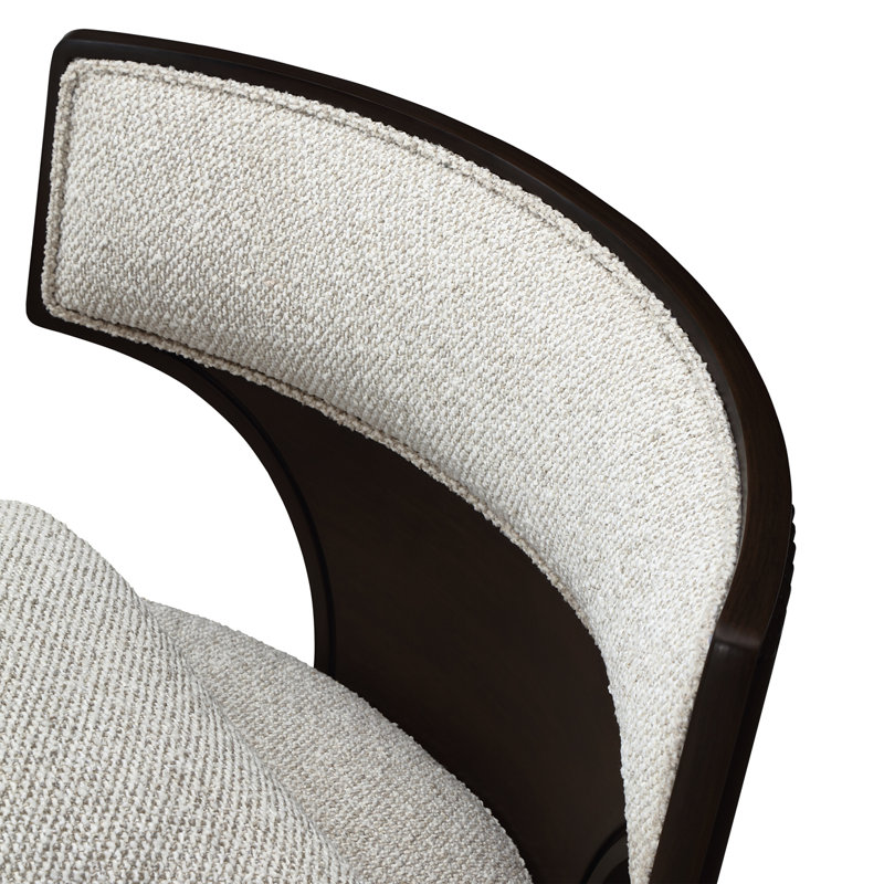 West Kensington Chaise - Buff/Seal Salt Caramel, Espresso Wood