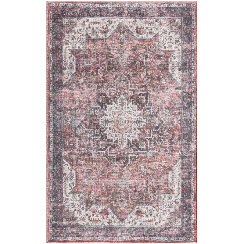 Tapis rouge Bungalow Bungalow Rose, Rectangulaire 3 pi x 5 pi