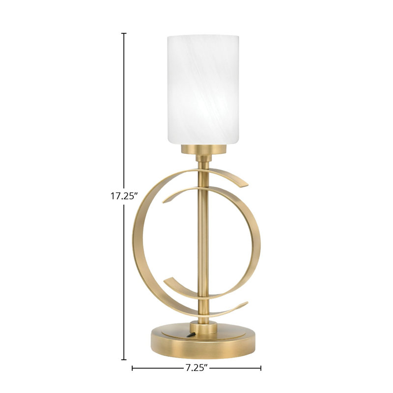 Lampe de table Armida, Blanc, Laiton