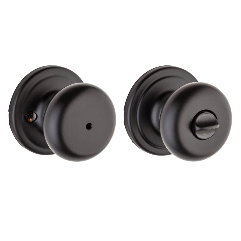 Hancock Bed/Bath Knob, Matte Black
