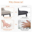 Chaise d'appoint en similicuir 18,9 po H