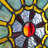 22"H Mayers Victorian Pieced Webbed Heart-Stained Glass Panel