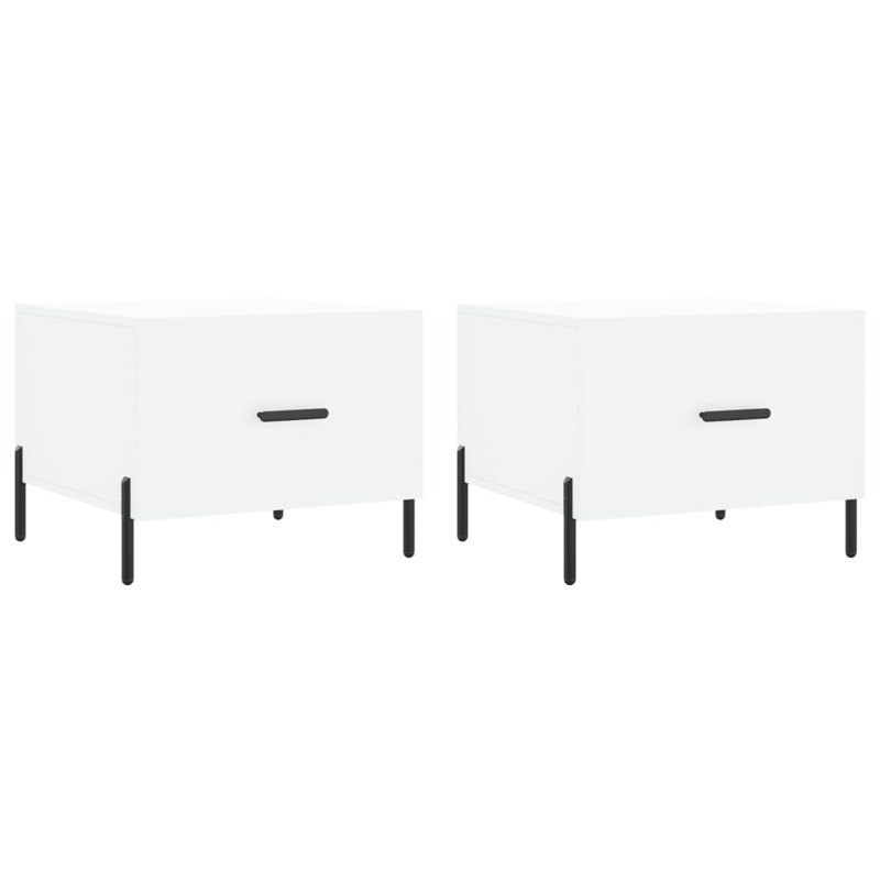 Four Leg Coffee Table with Storage, white