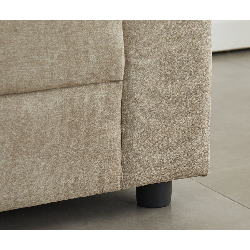 Chaise avec accoudoirs rembourrés 38,3 po, Chameau clair