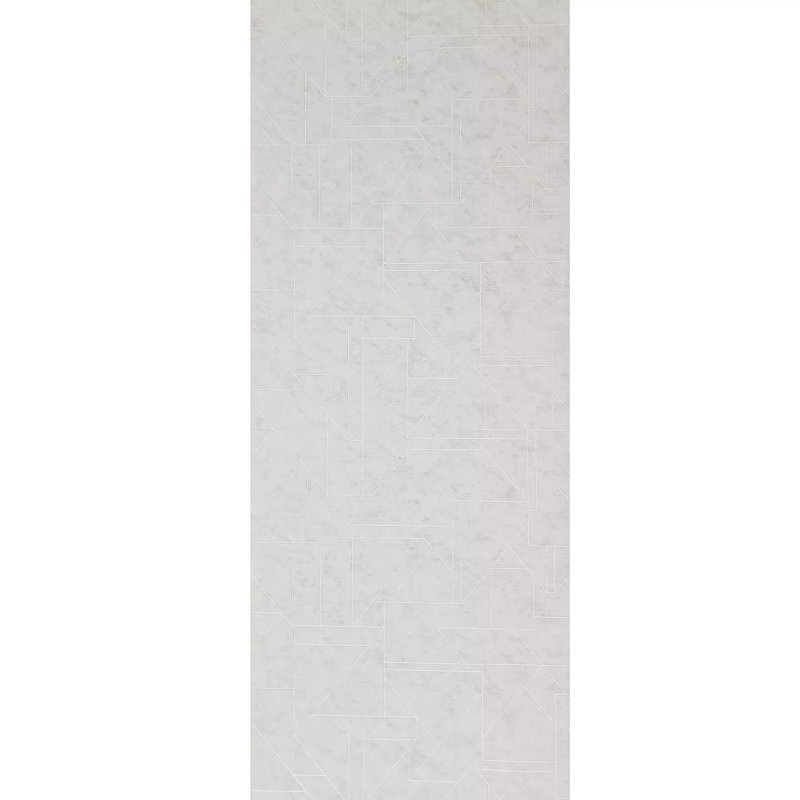 Papier peint géométrique texturé géométrique mat blanc cassé