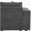 Fauteuil d'appoint gris à dossier gauche