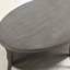 Table de bout à tablette ovale contemporaine Perth, gris-1743120051