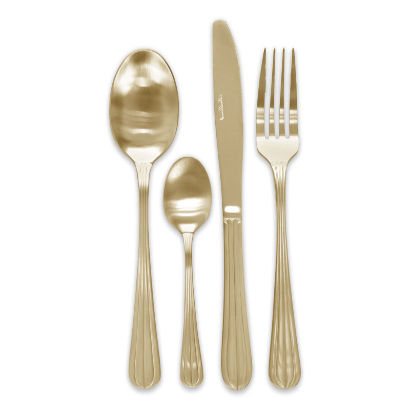 Ensemble de couverts Renoir, service pour 4, Doré