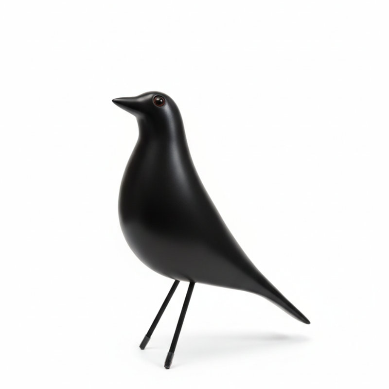 Oiseau décoratif noir Pio