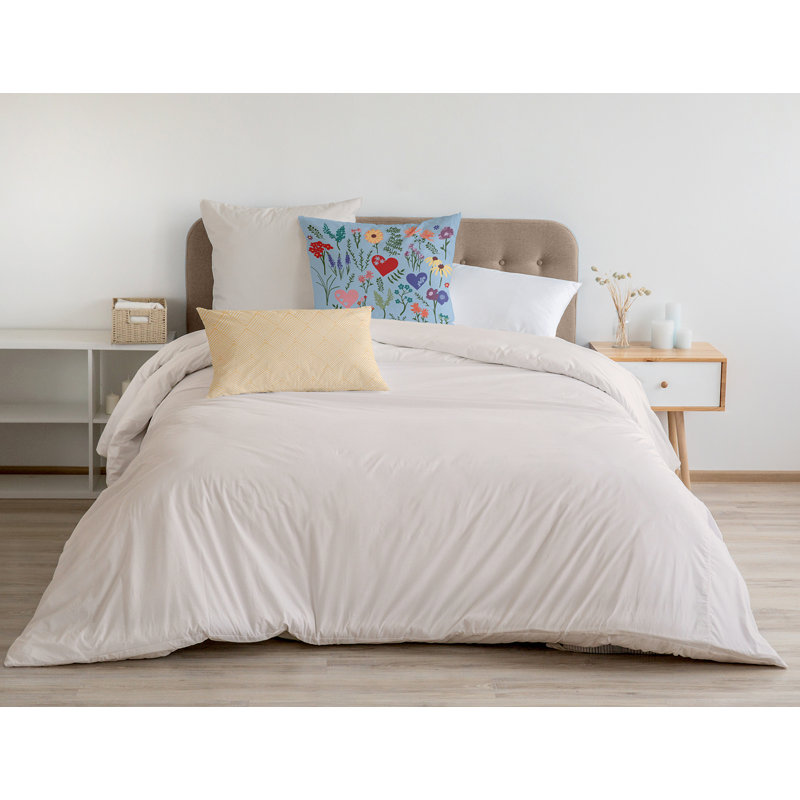 Coussin décoratif Valentine Garden, Bleu clair, 20 po x 20 po