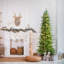 Fraser Hill Farm Carmel Pine Slim Artificial Christmas Tree with Warm White LED Lights-1987959128